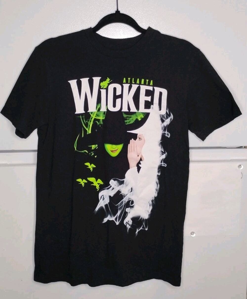 Wicked Atlanta The Musical Broadway Unisex Adult Medium Black Graphic T-Shirt